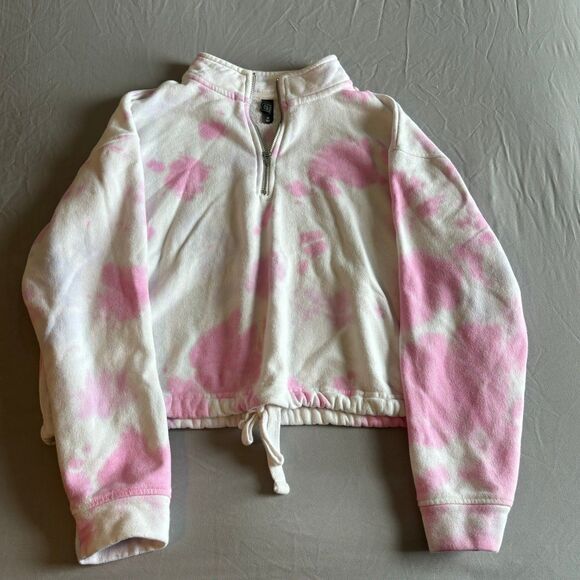 ALYA pull over crop top draw string sweater size medium - Picture 1 of 4